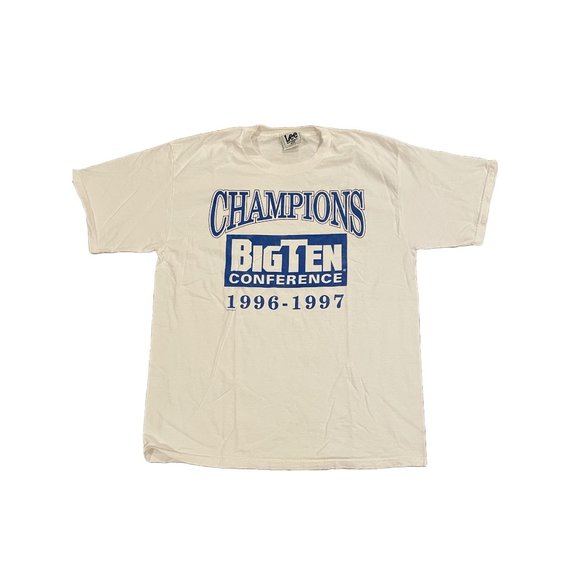 Vintage Rare Big Ten Conference 1997 Champs Shirt NCAA Basketball Football Sport - Picture 1 of 3